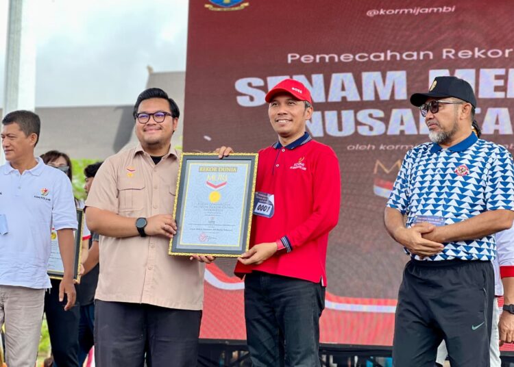 Keren…5.000 Warga Jambi Senam Melayu Nusantara Sambut HUT Jambi ke 69, KORMI Pecahkan Rekor MURI