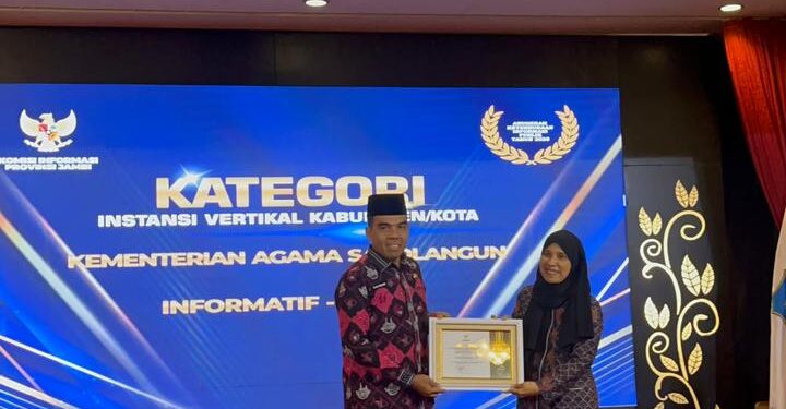 5 Kantor Kemenag di Jambi Raih Anugerah Keterbukaan Informasi Publik 2025, Kemenag Sarolangun Raih Nilai tertinggi