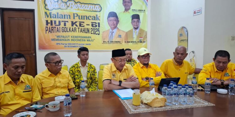 Golkar Jambi Umumkan Kepengurusan Dibawah Ketua Cek Endra, Ivan Wirata Sekretaris
