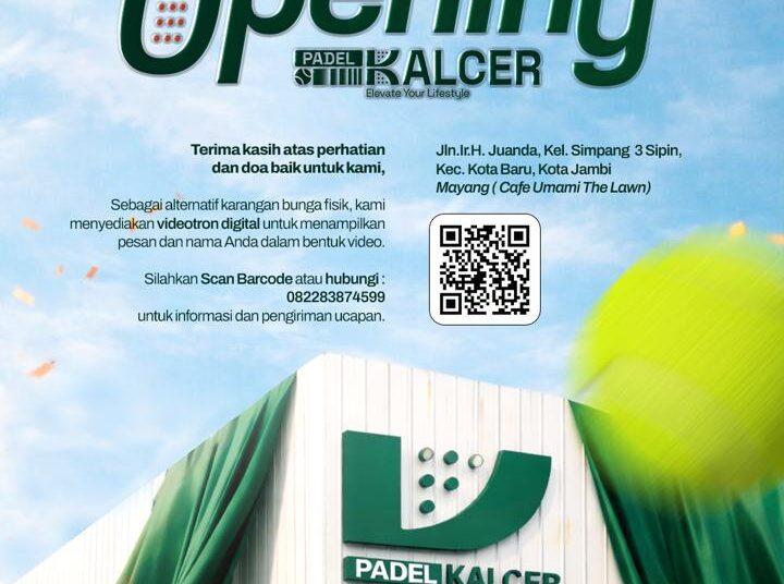 Padel Kalcer Resmi Dibuka di Jambi, Tawarkan Promo Sewa Lapangan dan Coaching Spesial