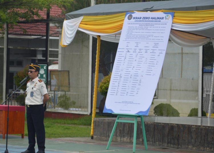 Kalapas Askari Utomo Pimpin Ikrar Zero Halinar, Integritas Jadi Harga Mati di Lapas Muara Sabak