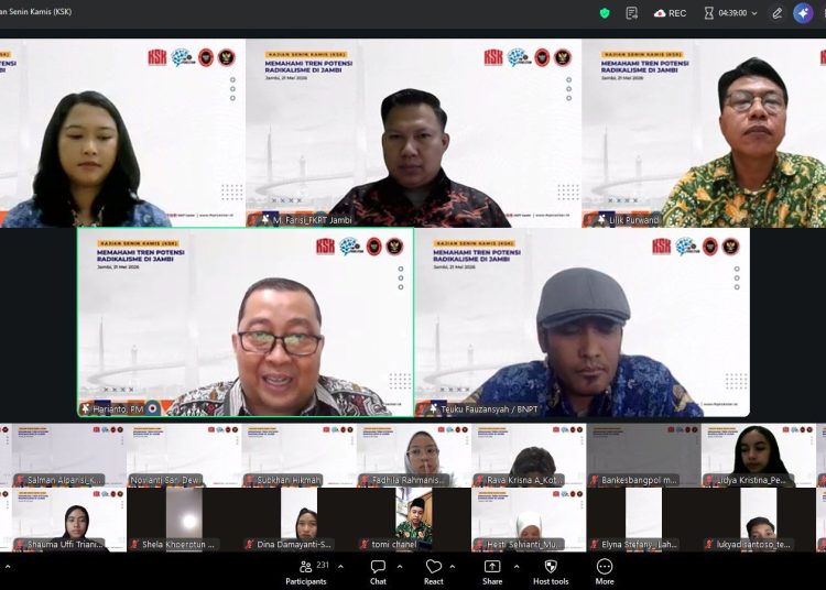 BNPT DAN FKPT JAMBI PERKUAT KOLABORASI PENCEGAHAN RADIKALISME DI ERA DIGITAL MELALUI KAJIAN SENIN KAMIS