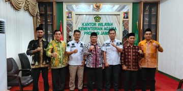 Ketua FKPT Jambi Dampingi Kepala Kanwil Kemenag Provinsi Jambi Sambut Kunjungan Satgaswil Densus 88, Cegah Radikalisme di Dunia Pendidikan
